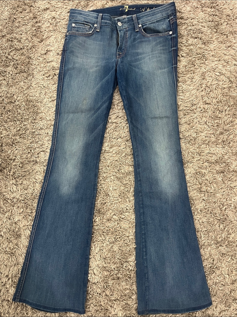 7 For All Mankind Blue Flare Jeans